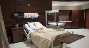 Simulation lab with patient close up