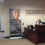 Receptionist desk at Patina solutions