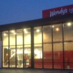 Wendy's front exterior at night