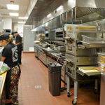 Kitchen and prep line of Granite City Food and Brewery