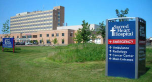 Exterior of the Sacred Heart hospital