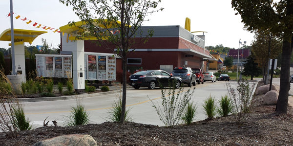 McDonald's restaurant exterior drive thru